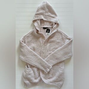 Very J Fuzzy Oversized Cardigan With Hood and Pockets
